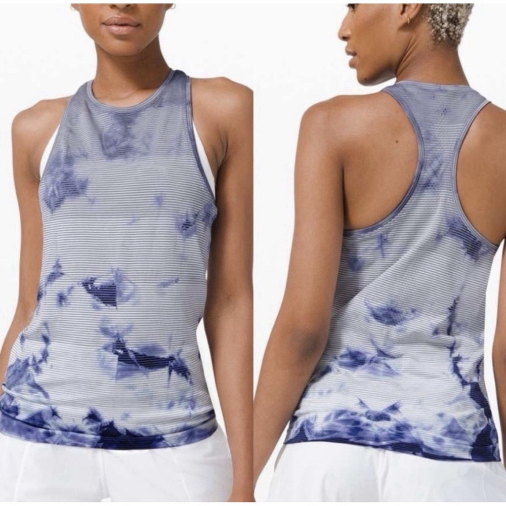 Lululemon Peloton Women's Swiftly Tech Tank Size 8 Blue KD